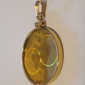 stainless steel gold plated emf shield pendant