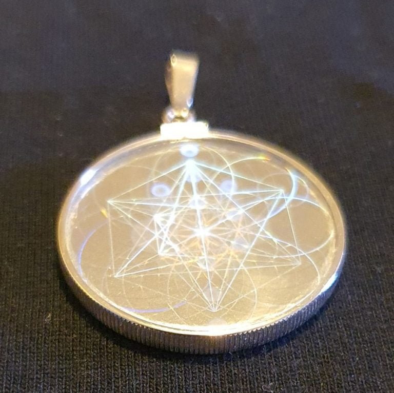 EMF Protection Pendant with Sacred Geometry Holograms